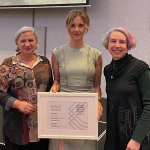 Elise Sorge Winner Sydney Regional Design Awards 2021 with BFDA teachers